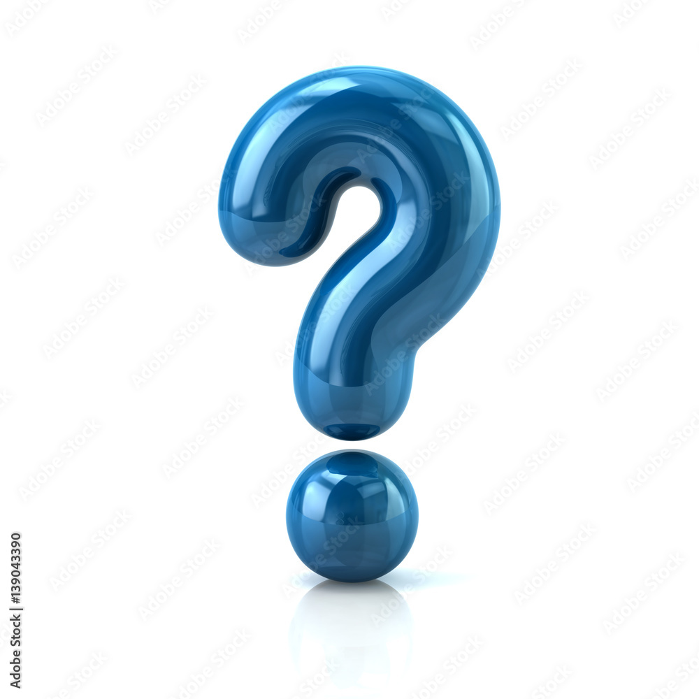 Blue question mark sign Blue question mark sign