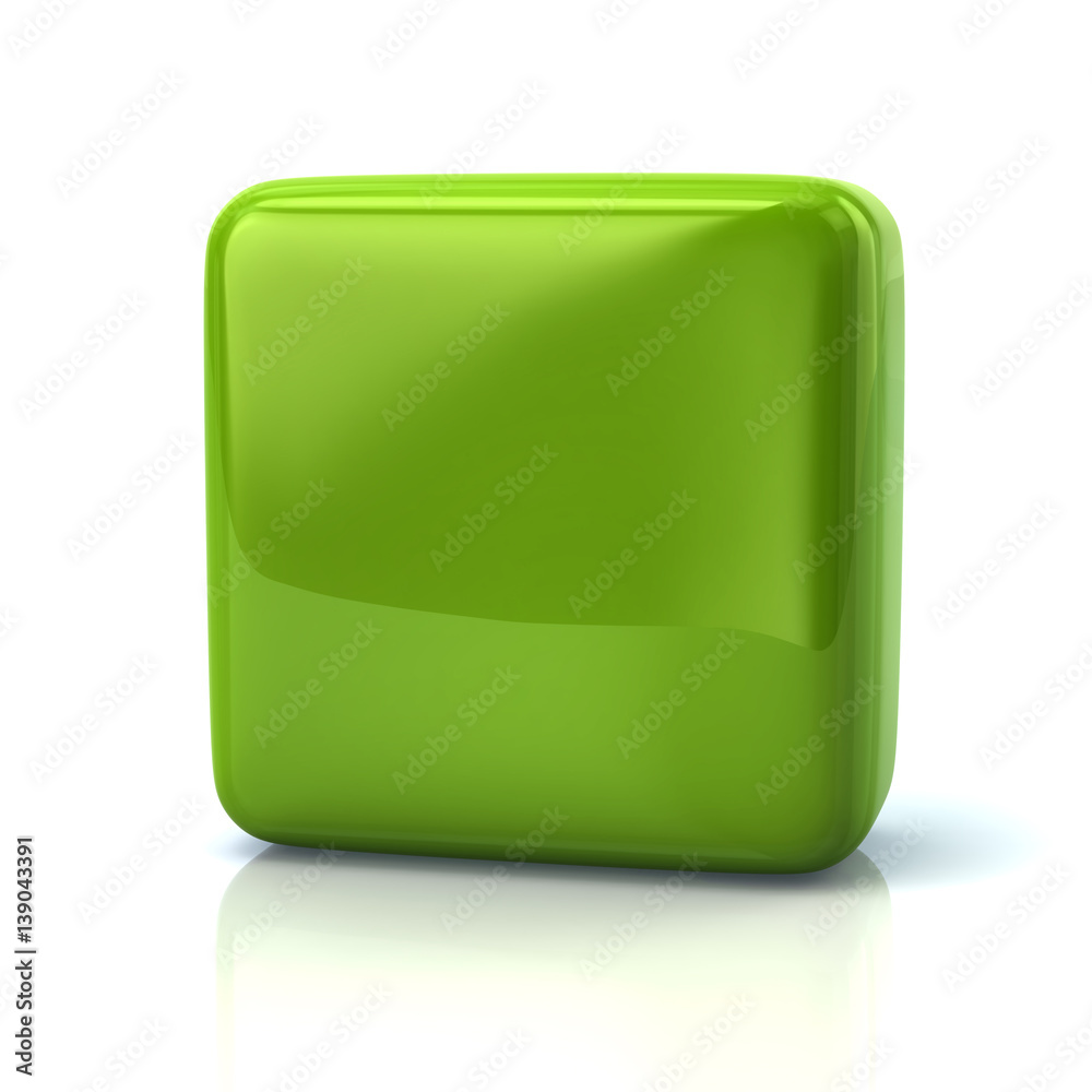 Blank green square button Blank green square button