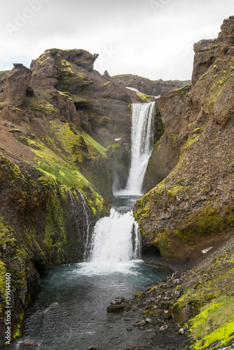 Scenic Fimmvorduhals hike in Iceland