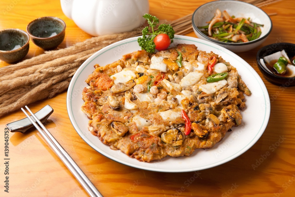 korean style mung bean pancake plate korean style mung bean pancake plate