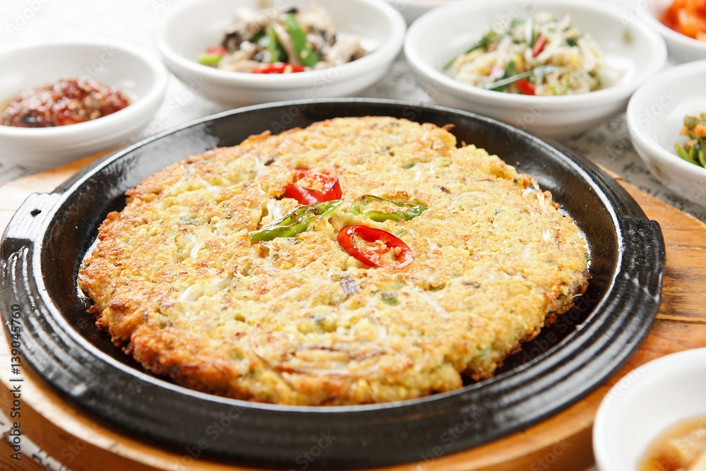 korean style mung bean pancake plate korean style mung bean pancake plate
