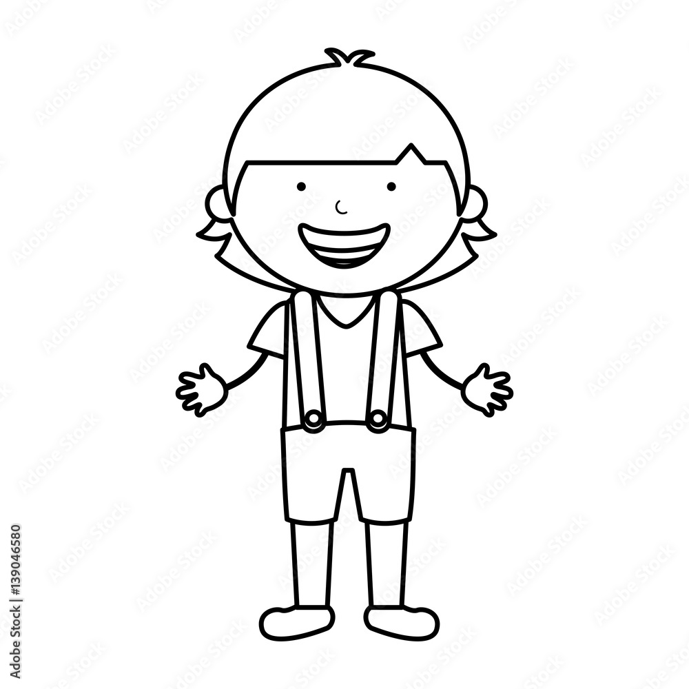 australian little boy character vector illustration design