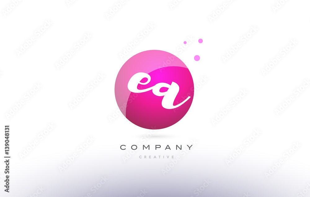 ea e a sphere pink 3d hand written alphabet letter logo ea e a sphere pink 3d hand written alphabet letter logo