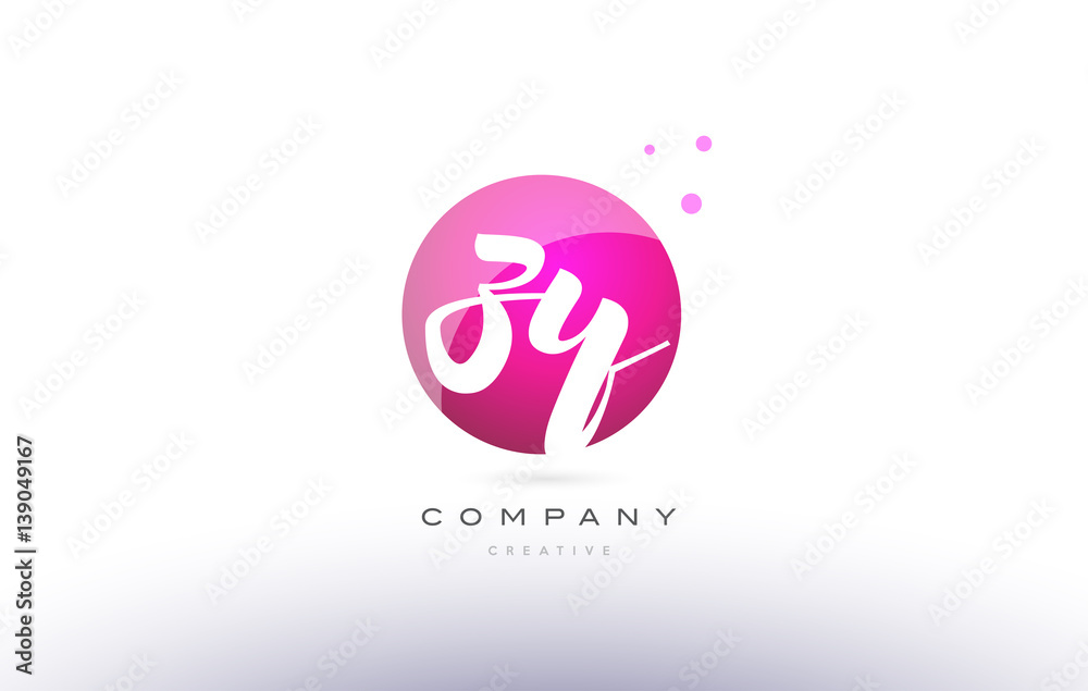 zy z y sphere pink 3d hand written alphabet letter logo zy z y sphere pink 3d hand written alphabet letter logo