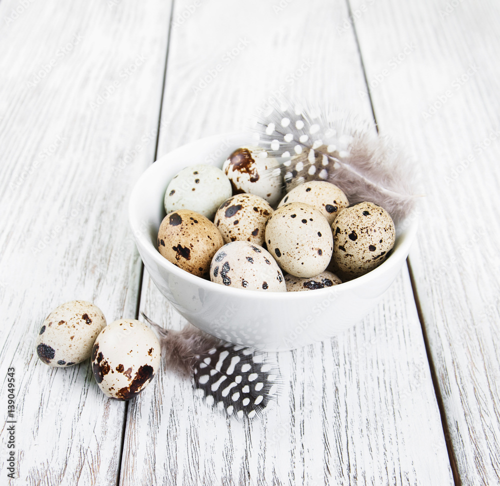 bowl with fresh quail eggs bowl with fresh quail eggs