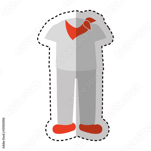 Latin typical costume male vector illustration design