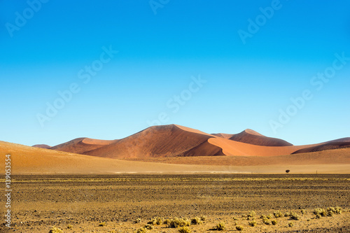 Sossusvlei dunes at sunny day
