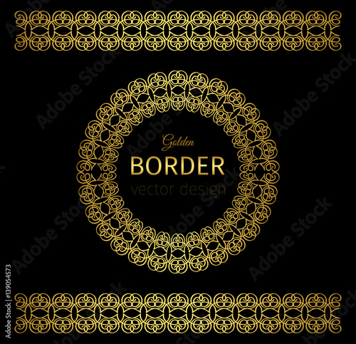 Golden border and rosette photo