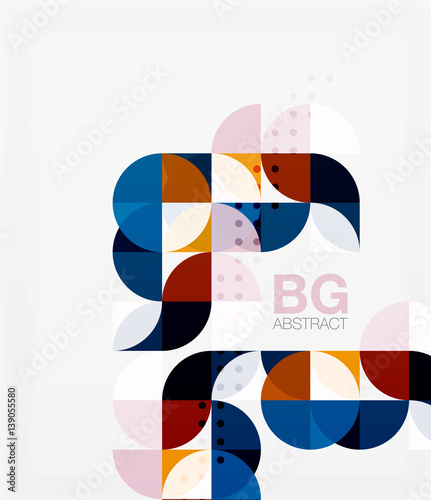Vector geometric circle abstract background