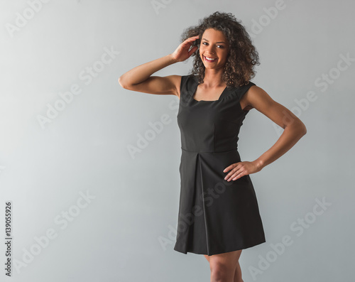 Beautiful Afro American girl