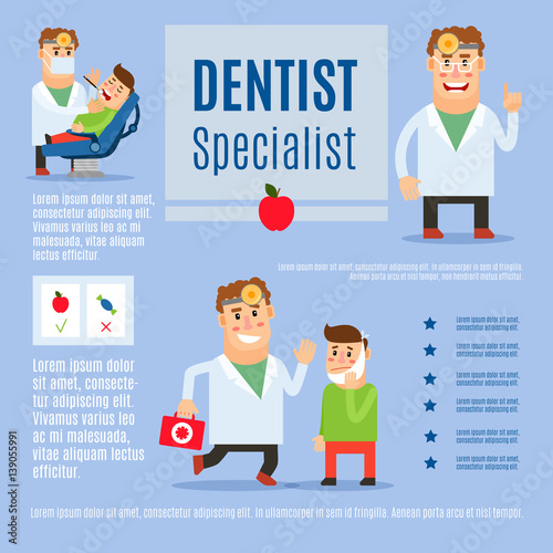 Dentist specialist infographic design