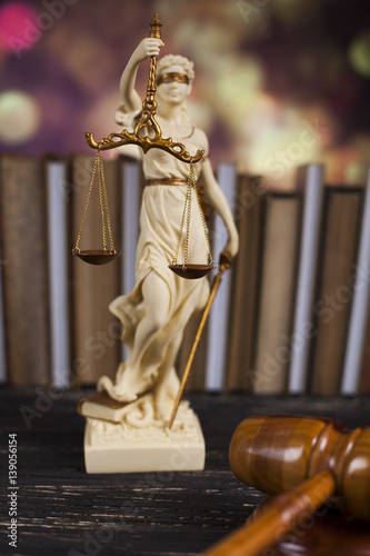 Statue of lady justice, Law concept