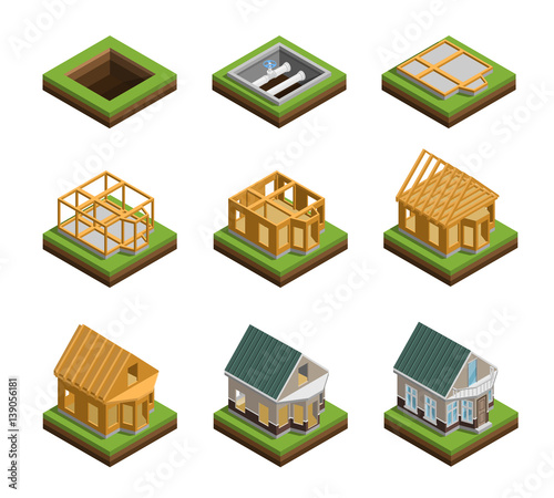 House Construction Icons Set