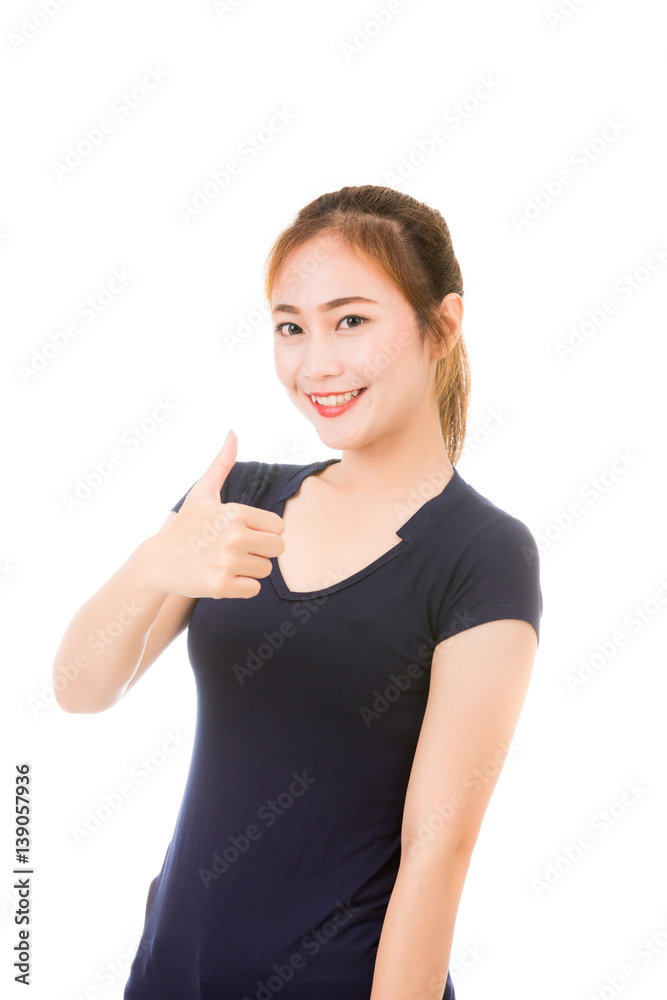 beautiful young asian woman isolated on white beautiful young asian woman isolated on white
