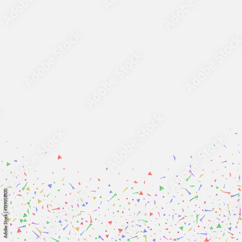 Abstract background with many falling tiny confetti pieces.