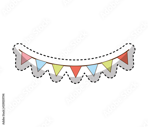 garland party hanging icon vector illustration design