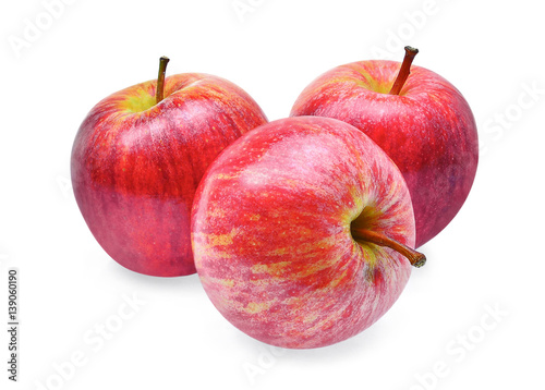 fresh gala apples isolated on white background