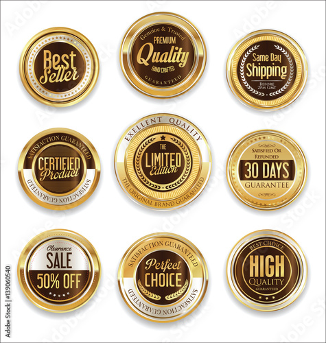 Sale luxury golden labels collection