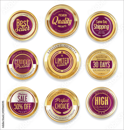 Sale luxury golden labels collection