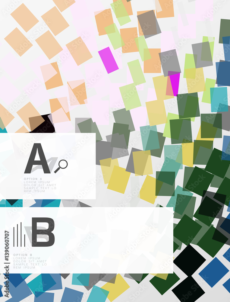 Geometrical abstract background with infographics
