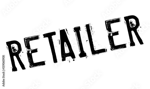 Retailer rubber stamp. Grunge design with dust scratches. Effects can be easily removed for a clean, crisp look. Color is easily changed.