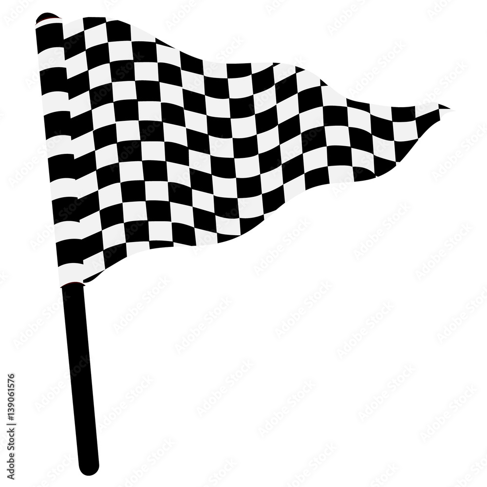 Fototapeta premium Waving triangular checkered flag