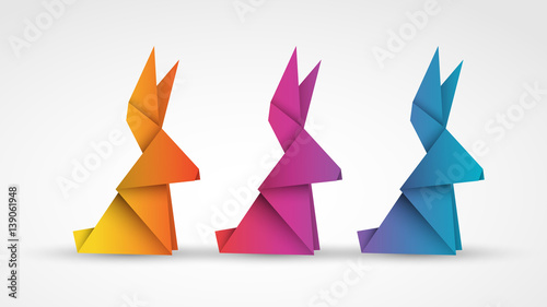 wielkanocne zajączki origami