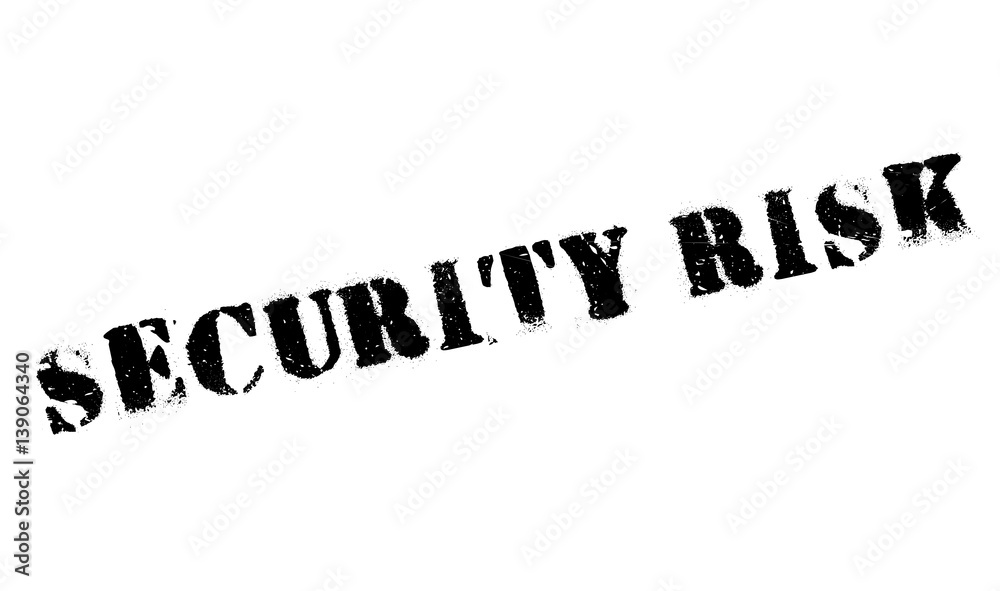 Security Risk rubber stamp. Grunge design with dust scratches. Effects can be easily removed for a clean, crisp look. Color is easily changed. Security Risk rubber stamp. Grunge design with dust scratches. Effects can be easily removed for a clean, crisp look. Color is easily changed.