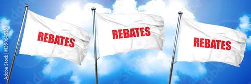 Fotografija rebates, 3D rendering, triple flags