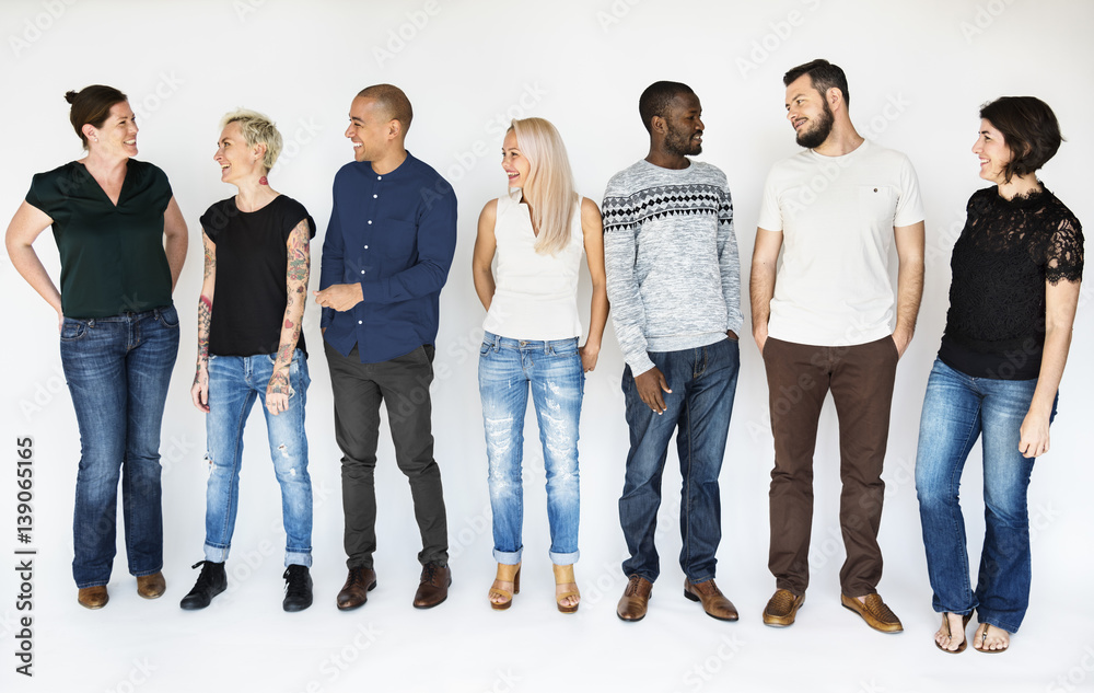Obraz premium Diversity People Friendship Stand Together