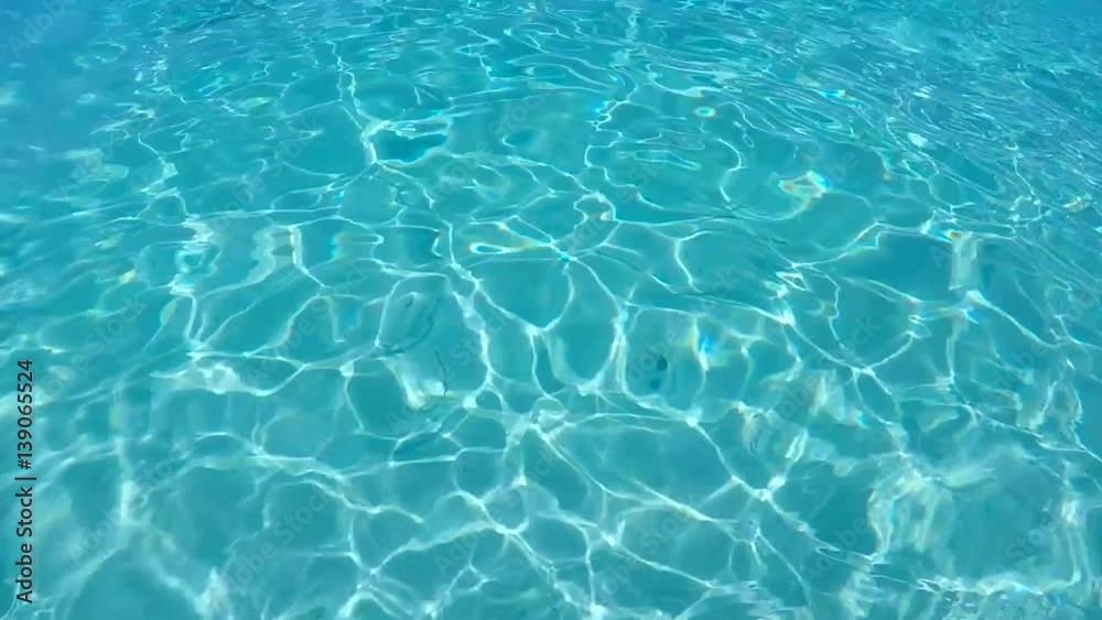 Cristal Ideal Clear Blue Sea Water. HD GoPro Slowmotion Background. Similan Islands, Thailand.