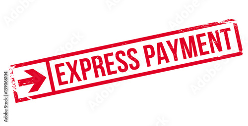 Express Payment rubber stamp. Grunge design with dust scratches. Effects can be easily removed for a clean, crisp look. Color is easily changed.