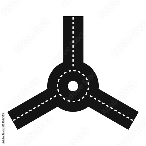 Roundabout icon, simple style