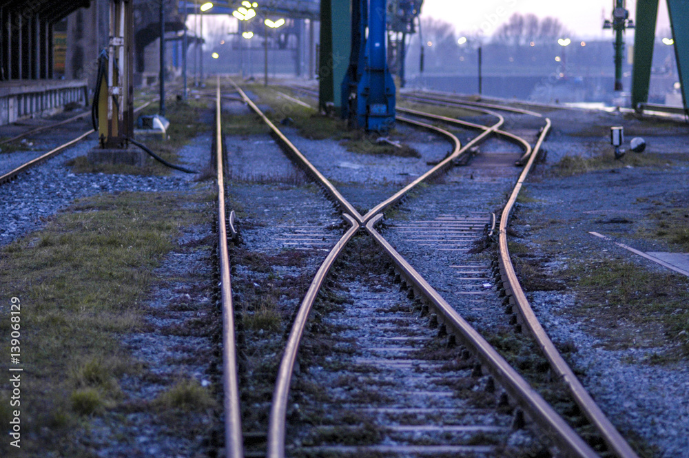 Vienna, railway tracks, Austria, traffic, harbour Albern