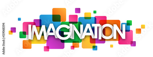 IMAGINATION Colourful Vector Letters Banner photo