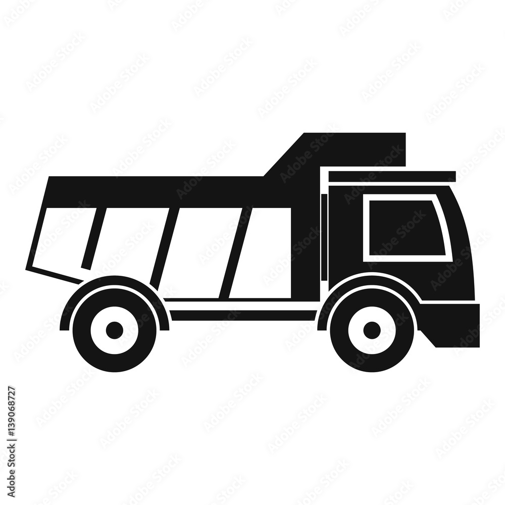 Toy truck icon, simple style