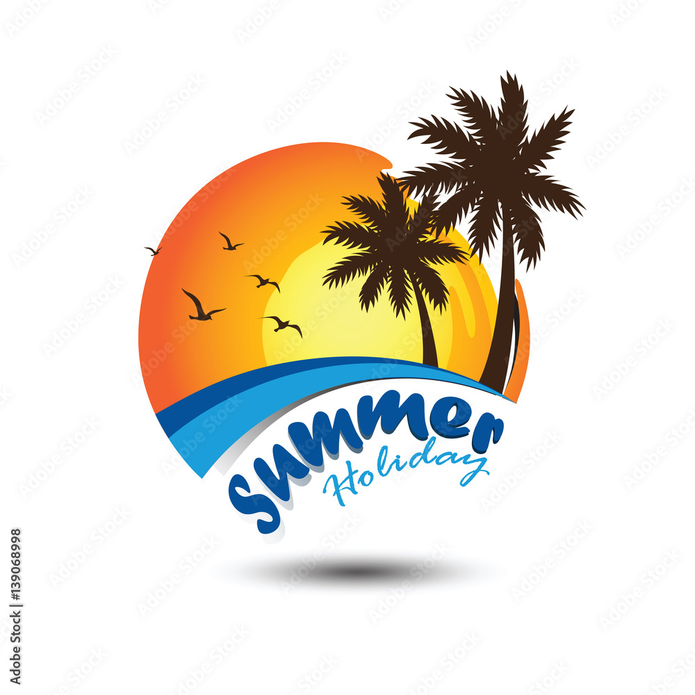 Naklejka premium Summer logo vector