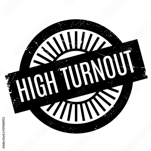 High Turnout rubber stamp. Grunge design with dust scratches. Effects can be easily removed for a clean, crisp look. Color is easily changed.