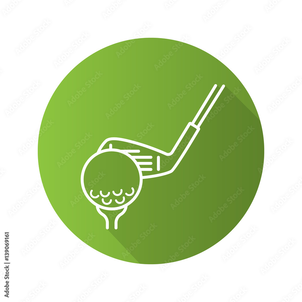 Golf club hitting ball icon Stock Vector Adobe Stock