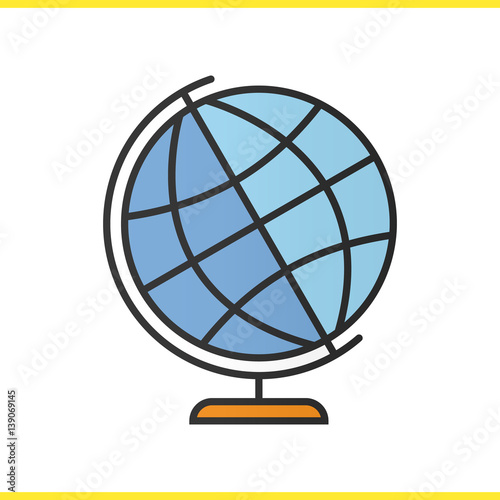 School globe color icon