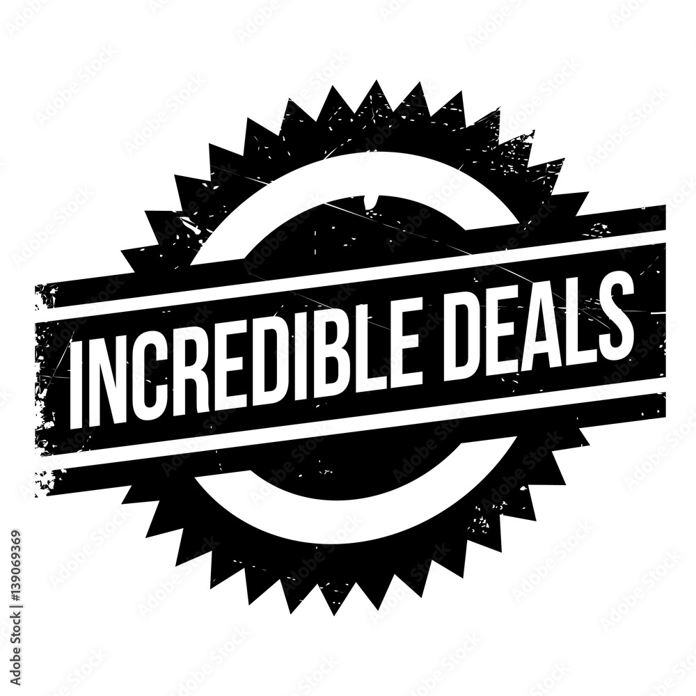 Incredible Deals rubber stamp. Grunge design with dust scratches. Effects can be easily removed for a clean, crisp look. Color is easily changed. Incredible Deals rubber stamp. Grunge design with dust scratches. Effects can be easily removed for a clean, crisp look. Color is easily changed.