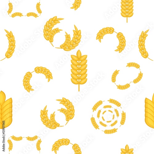 Grain of wheat pattern, cartoon style