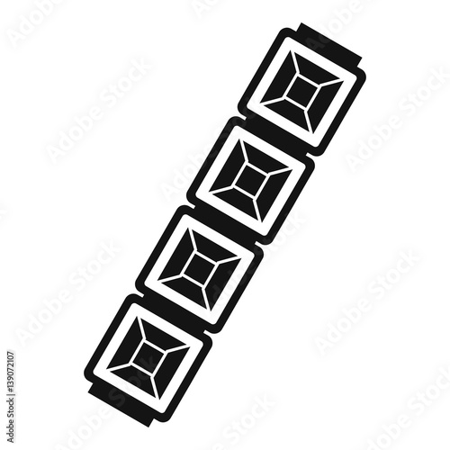 Jewelry chain icon, simple style