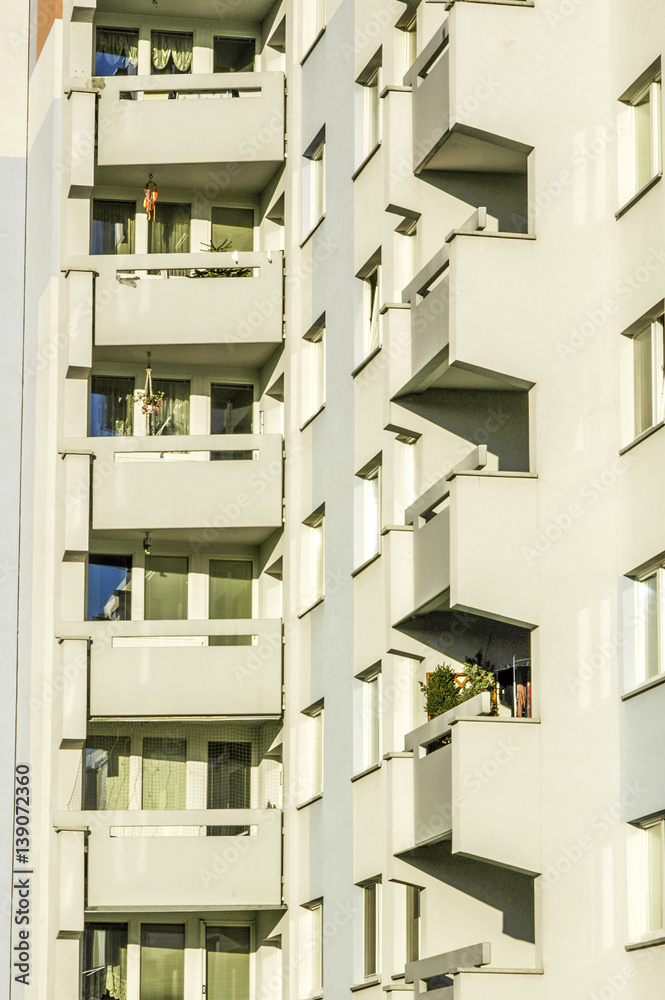 Block of flats, Trillerpark, Austria, Vienna, 21. district, Flor Block of flats, Trillerpark, Austria, Vienna, 21. district, Flor