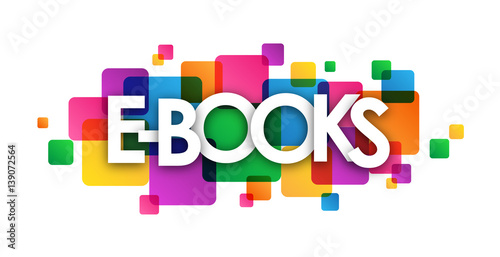 E-BOOKS Colourful Vector Letters Icon