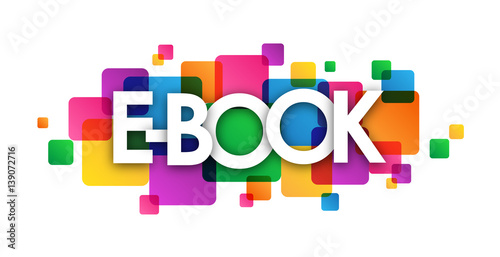 E-BOOK Colourful Vector Letters Icon