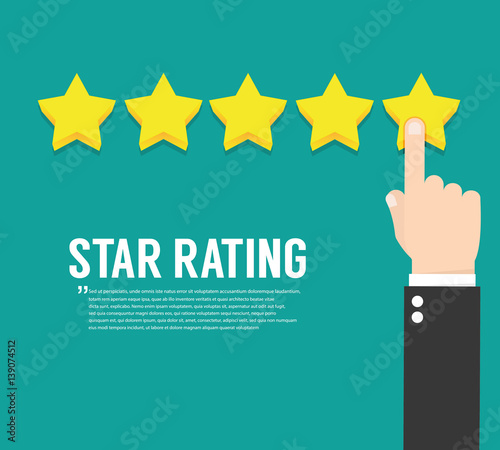 Rating stars. Flat design