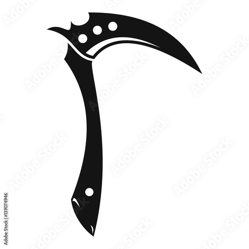 Kama weapon icon, simple style