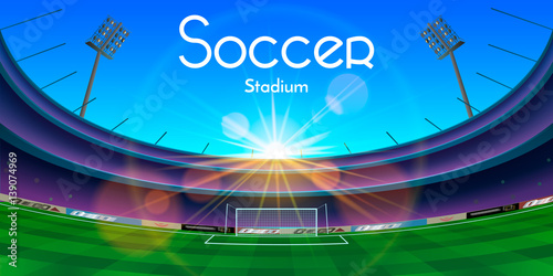 The soccer stadium illustration