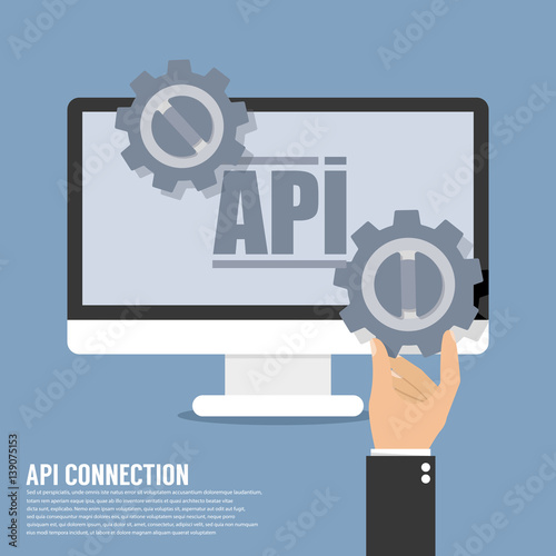 API Icon Api Connection World globe symbol for your website design, logo, app